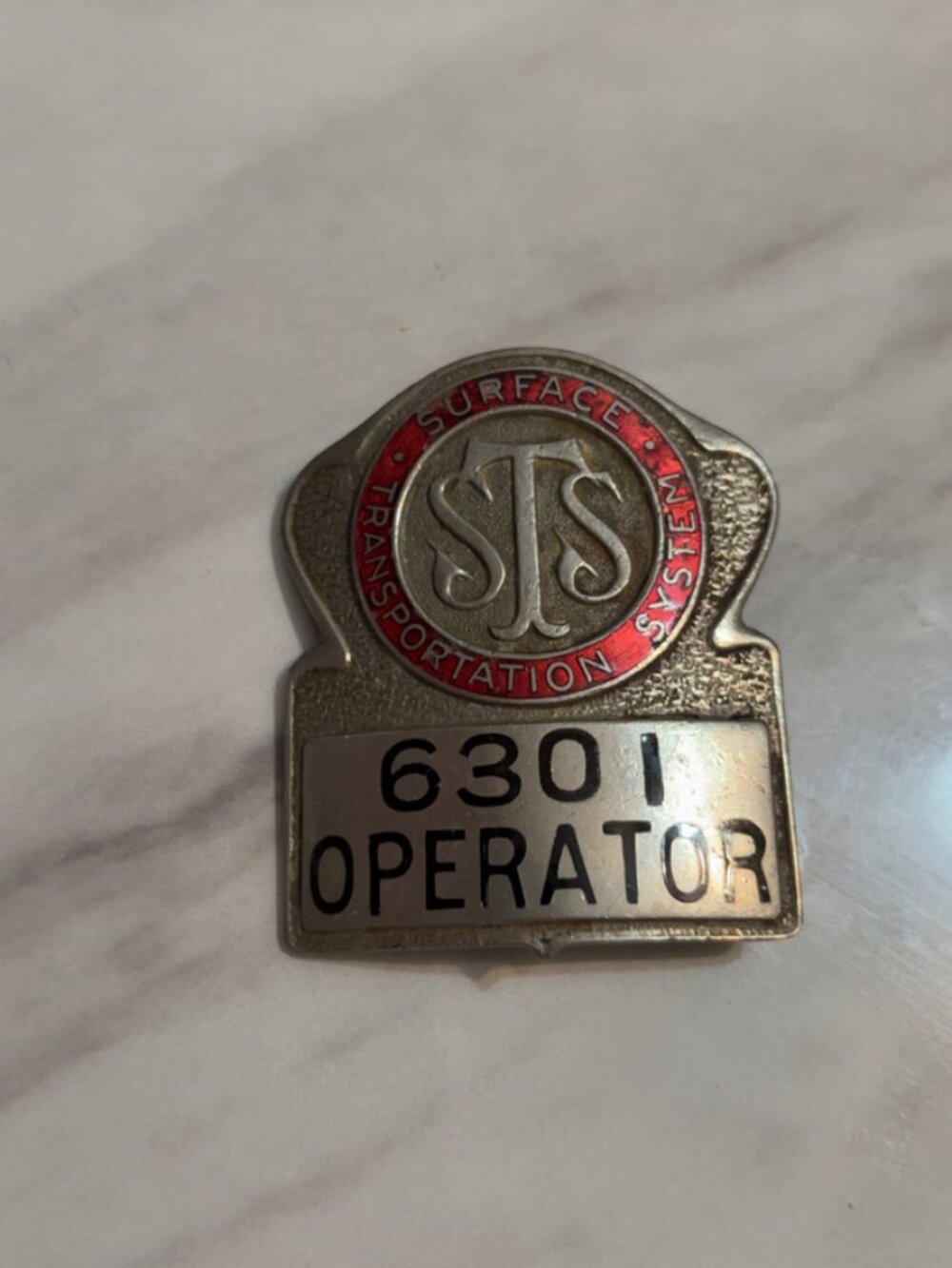 STS Operator Badge #6301 – Surface Transportation System